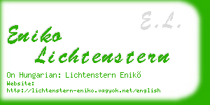 eniko lichtenstern business card