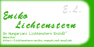 eniko lichtenstern business card